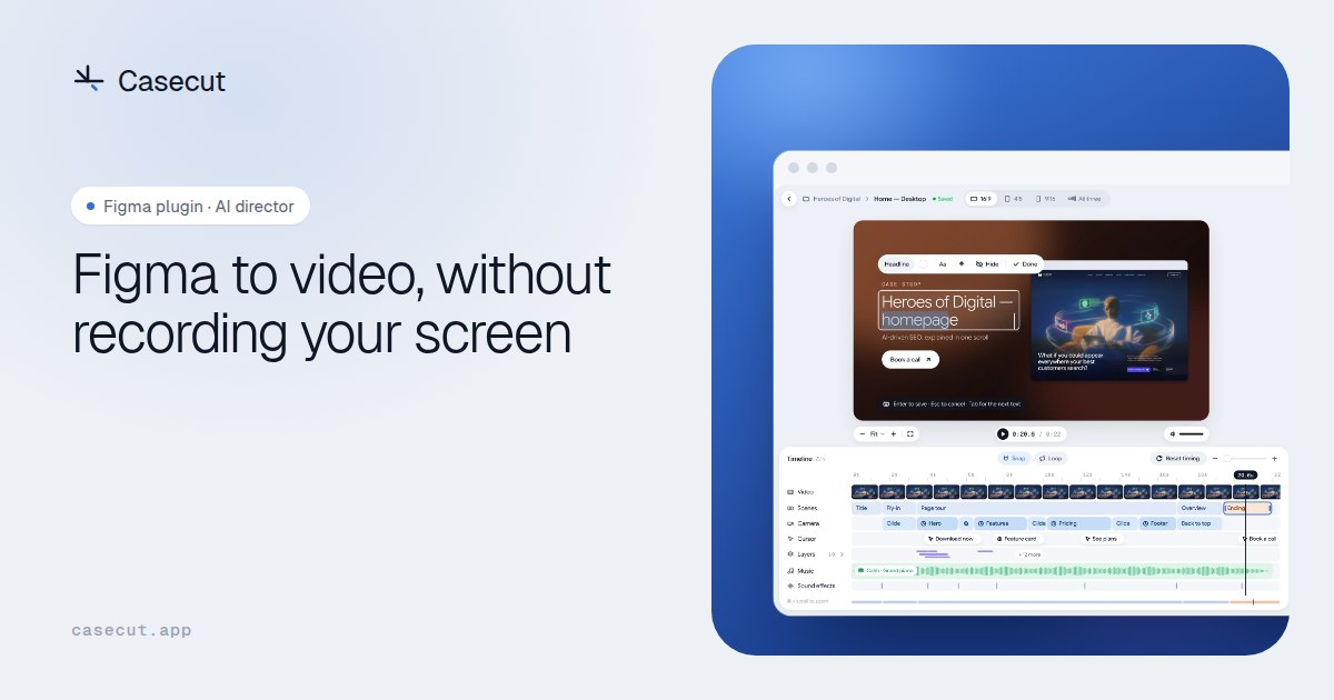 Figma to video: turn a frame into an MP4 — Casecut